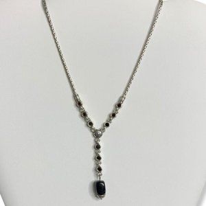 Brighton RIGOLETTO Black Crystal Drop Necklace